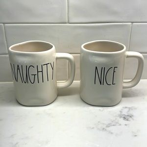 “Naughty & Nice” Rae Dunn Coffee Mug Set